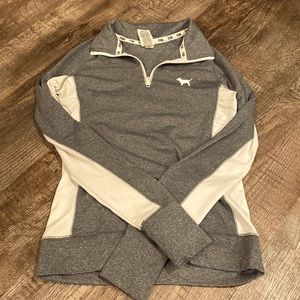 Grey PINK quarter zip jacket